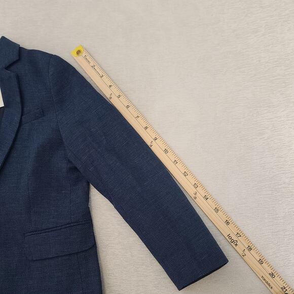 H & M linen boys blazer navy blue Size 6x NWT Formal Event party Wedding - Picture 5 of 8